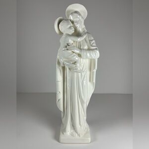 Mother Mary and Infant Jesus ceramic figurine